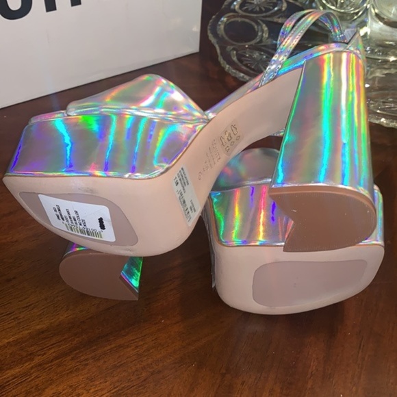 ‼️New Schutz Aryia Metallic Platform Sandals 170.00 - Picture 12 of 16